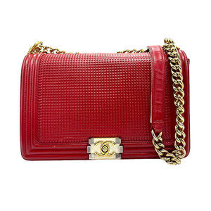 Chanel Boy Chanel Shoulder Bag Red